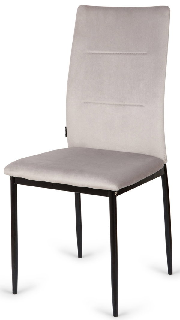 Krzeso tapicerowane VALVA DUO VELVET GREY